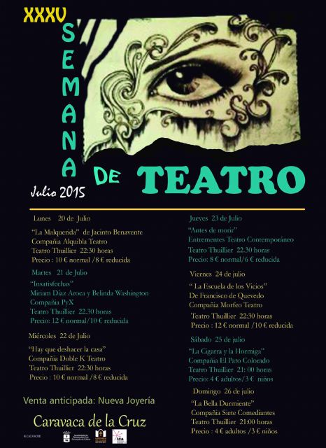 La Semana de Teatro de Caravaca cumple 35 años con adaptaciones clásicas, comedias y obras infantiles