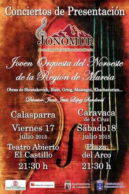 La Joven Orquesta del Noroeste de la Región de Murcia se presenta este sábado en Caravaca