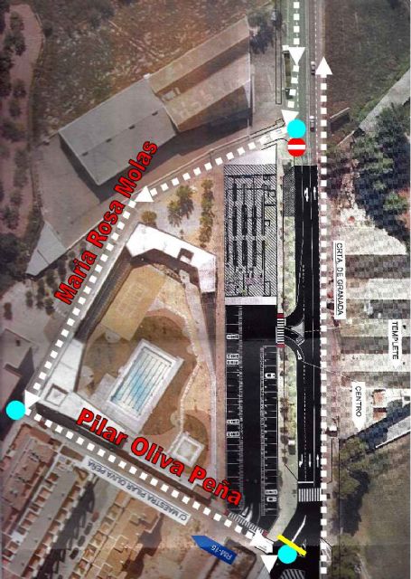 El tráfico en un tramo de la avenida de Granada se desviará por obras durante el viernes y el sábado