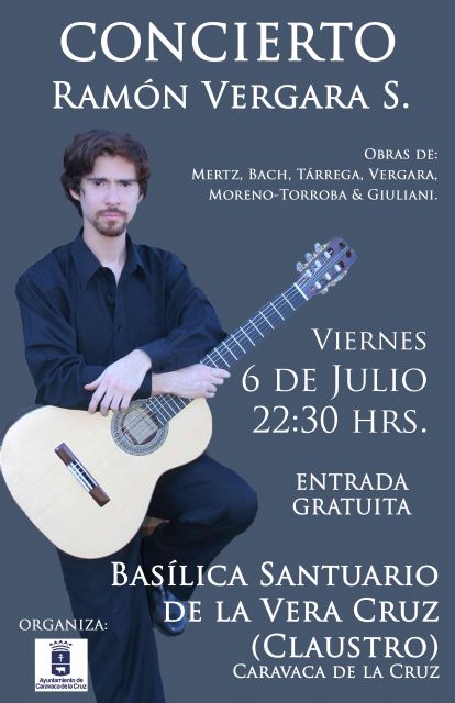 El músico chileno Ramón Vergara ofrece un concierto de guitarra clásica este viernes en el Claustro del Castillo