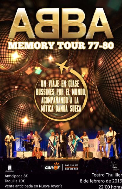 El tributo ´ABBA. Memory tours 77-80´ llega al teatro Thuillier de Caravaca este viernes