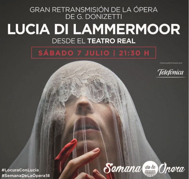 El Thuillier de Caravaca retransmite en directo desde el Teatro Real la ópera 'Lucía di Lammermoor'