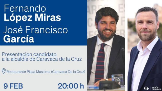 José Francisco García presenta su candidatura a la alcaldía en un acto que tendrá lugar el próximo jueves 9 de febrero