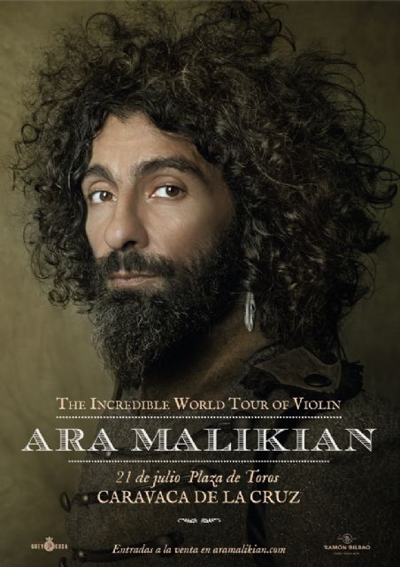 Ara Malikian regresa a Caravaca el sábado 21 de julio con la segunda edición de 'La increíble gira mundial del violín'
