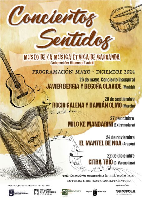 El Ayuntamiento de Caravaca recupera el ciclo 'Conciertos Sentidos' del Museo de la Música de Barranda