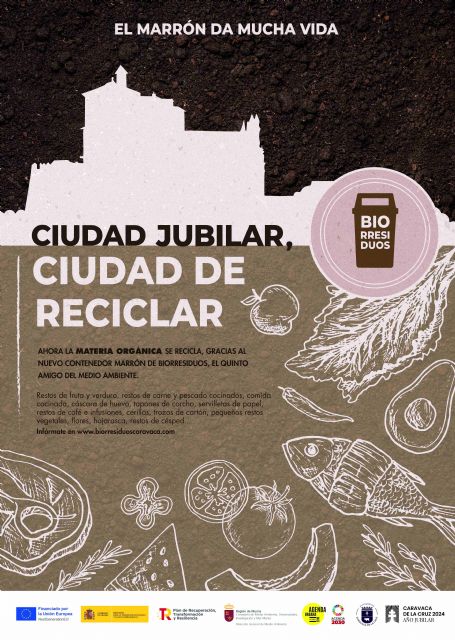 Caravaca implanta el contenedor marrón para residuos orgánicos en los 365 puntos limpios del casco urbano y pedanías