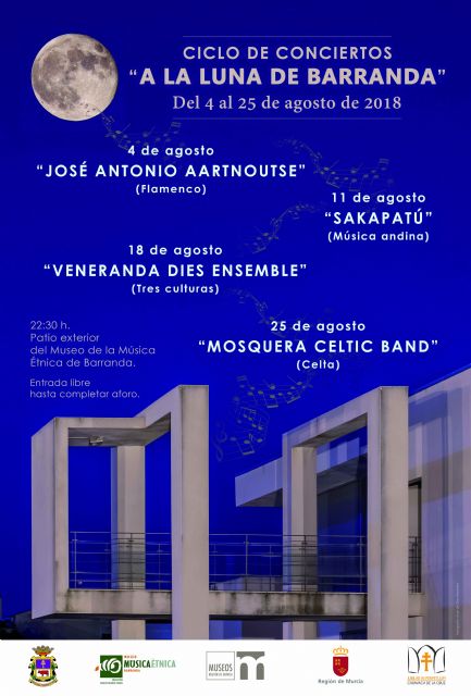 'Mosquera Celtic Band' cierra este sábado la XII edición del ciclo de conciertos 'A la luna de Barranda'
