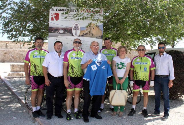 Componentes de Bicimur llegan a Caravaca tras completar el camino de la Vera Cruz