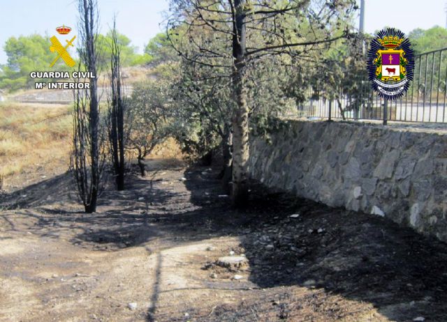 Detenido un vecino de Caravaca de la Cruz por cerca de media docena de incendios