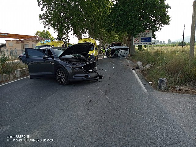 Tres heridos en un accidente de tráfico en Caravaca de la Cruz