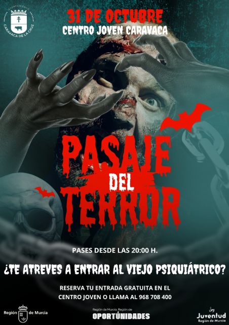 El Centro Joven de Caravaca se convertirá en un escalofriante 'Pasaje del Terror' con motivo de Halloween