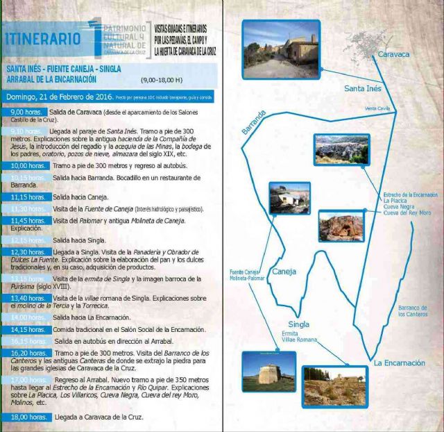 La Concejalía de Turismo inicia el domingo las visitas por las pedanías, el campo y la huerta de Caravaca