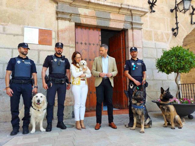 La Policía Local de Caravaca refuerza su unidad canina con la incorporación de un agente y dos perros