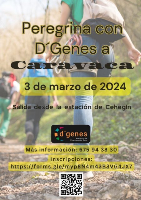 D´Genes organiza una peregrinación a Caravaca de la Cruz con motivo del Año Jubilar