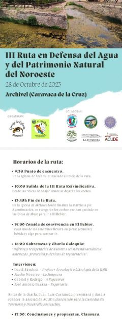 III Ruta en Defensa del Agua y del Patrimonio Natural del Noroeste