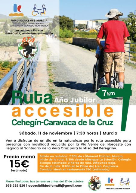 FAMDIF-COCEMFE programa una ruta accesible por la Vía Verde del Noroeste para personas con movilidad reducida