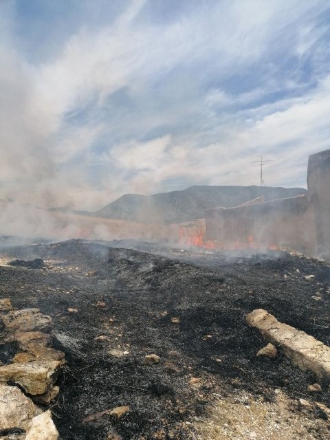 Conato de incendio forestal en el Cerro de La Fuente en Archivel (Caravaca)