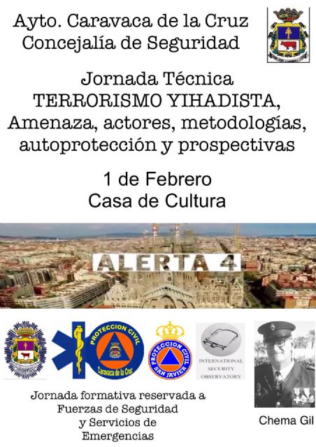 Chema Gil imparte este viernes en Caravaca una jornada técnica sobre terrorismo yihadista