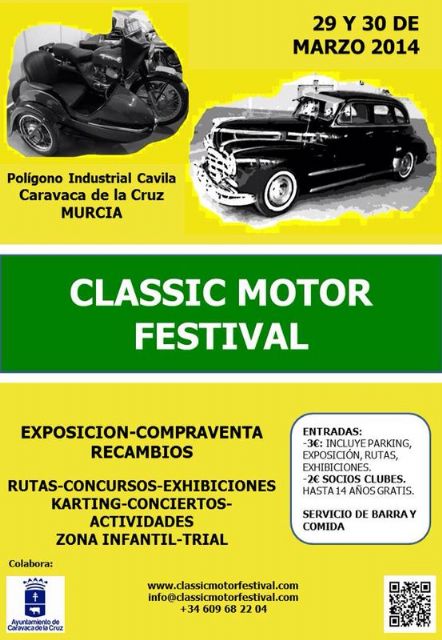 Cientos de aficionados al mundo del motor se darán cita en el 'Classic Motor Festival' de Caravaca