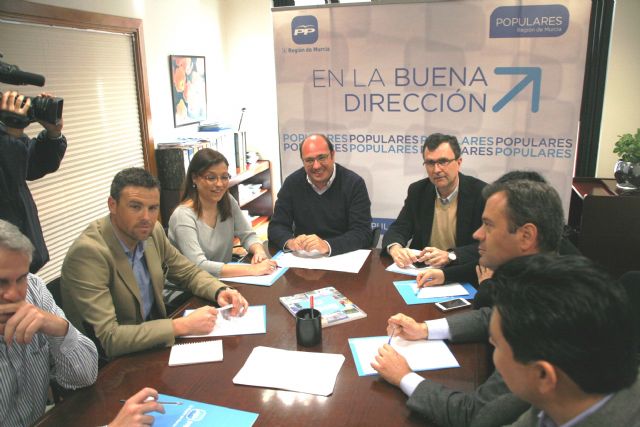 El candidato del PP a la alcaldía de Caravaca se reunió ayer con el candidato a la presidencia de la Comunidad, Pedro Antonio Sánchez