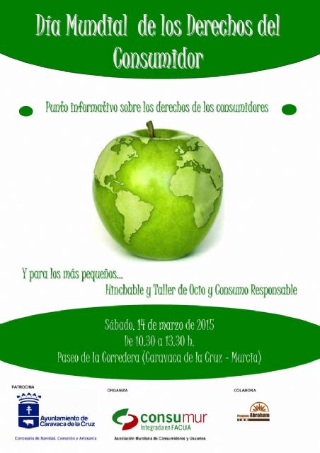 El Ayuntamiento de Caravaca de la Cruz y CONSUMUR celebrarán el sábado el Día Mundial de los Derechos del Consumidor