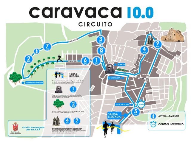 La carrera 'Caravaca 10.0' se convierte en uno de los veinte circuitos 10K certificados por la Federación Española de Atletismo