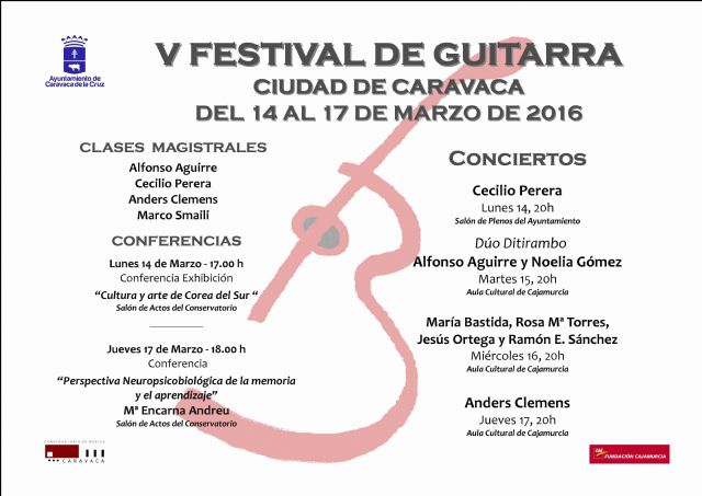 Cecilio Perera abre el próximo lunes el Festival de Guitarra 'Ciudad de Caravaca'