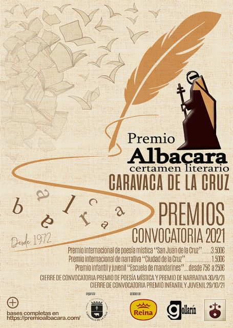 El Ayuntamiento de Caravaca de la Cruz abre la convocatoria para participar en el certamen literario ‘Premios Albacara 2021’