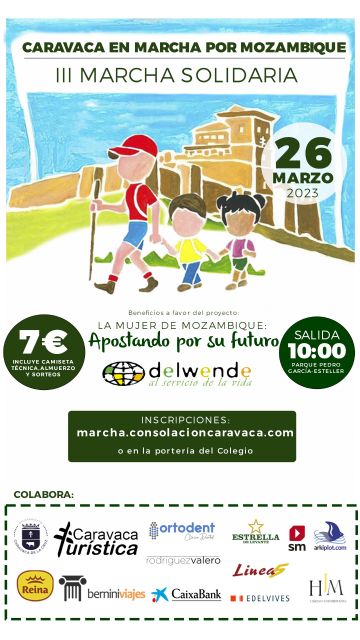 La Marcha Solidaria de la ONG Delwende regresa el 26 de marzo a las calles de Caravaca