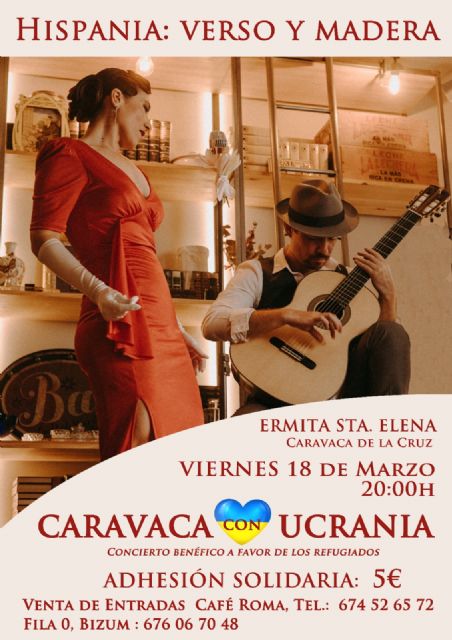 Concierto solidario por Ucrania a cargo del dúo 'Hispania: verso y madera'