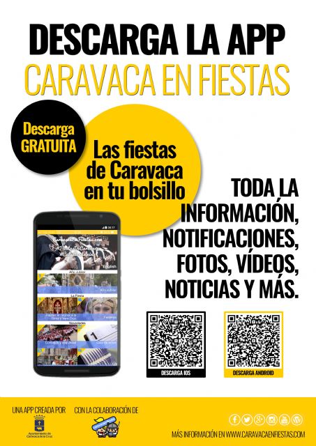 Disponible para su descarga gratuita la APP 'Caravaca en Fiestas' con información actualizada y notificaciones