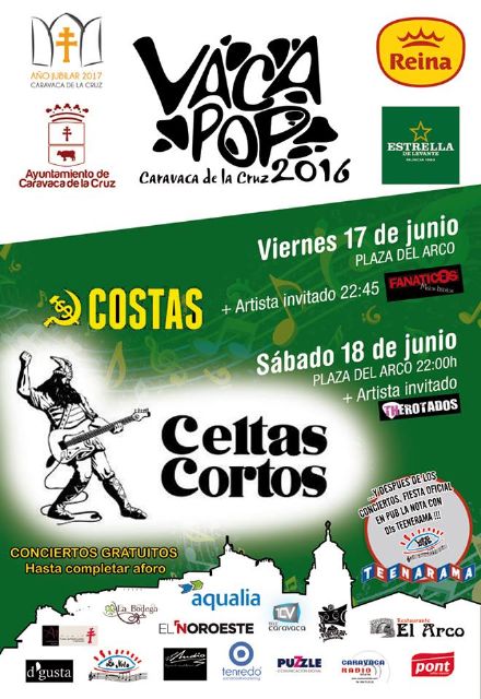 Celtas Cortos y TheRotados cierran este sábado el festival Vaca Pop en la Plaza del Arco