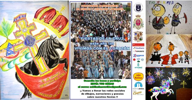 La cábila Almorávides lanza a través de las redes sociales los concursos de dibujo y creación literaria con el lema 'Fiestas de la Cruz, esta año las vivimos con el corazón'