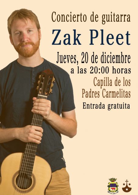 El guitarrista Zak Pleet ofrece este jueves un recital en la iglesia de los Padres Carmelitas