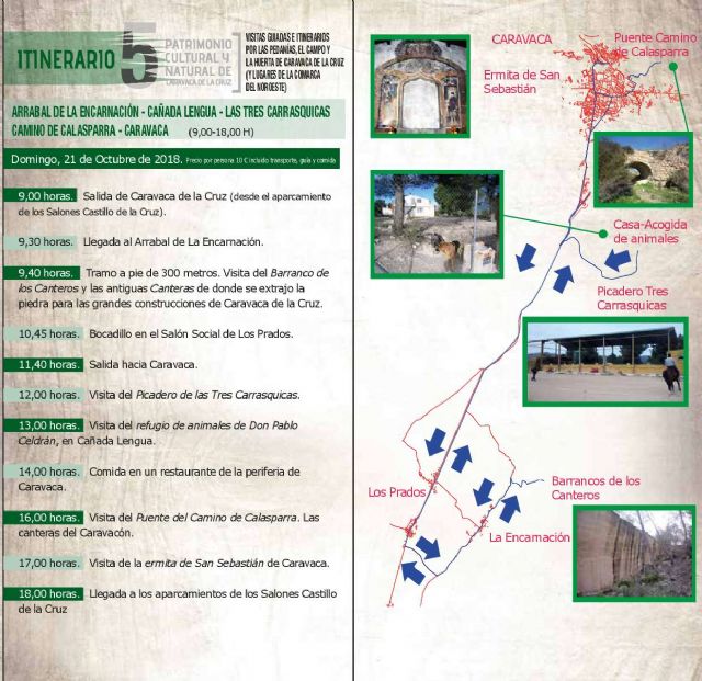 Turismo clausura este domingo la quinta edición de los itinerarios guiados por las pedanías, el campo y la huerta de Caravaca