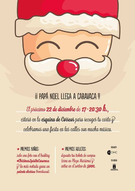 Caravaca vive este viernes una tarde de compras navideñas, con la visita de Papa Noel, concursos y música