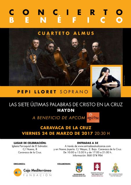 El cuarteto 'Almus' y la soprano Pepi Lloret ofrecen un concierto este viernes en el Salvador, a beneficio de Apcom