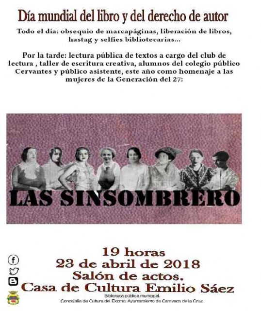Caravaca celebra el 'Día del Libro' con un homenaje a las mujeres de la generación del  27
