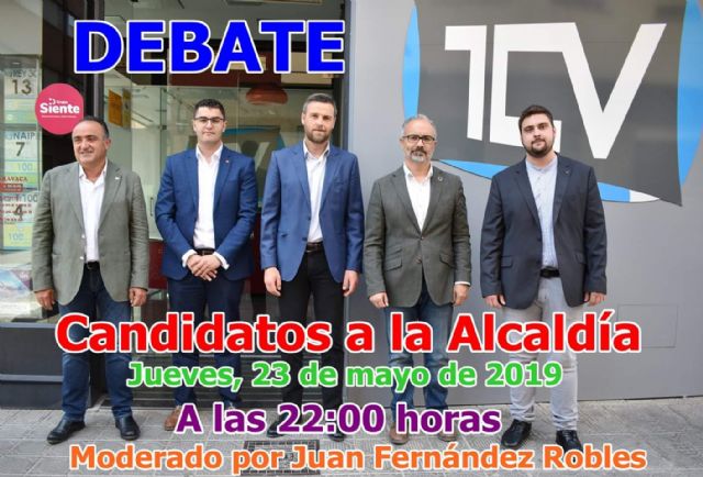 TeleCaravaca emite esta noche el debate con los cinco candidatos a la Alcaldía de Caravaca de la Cruz