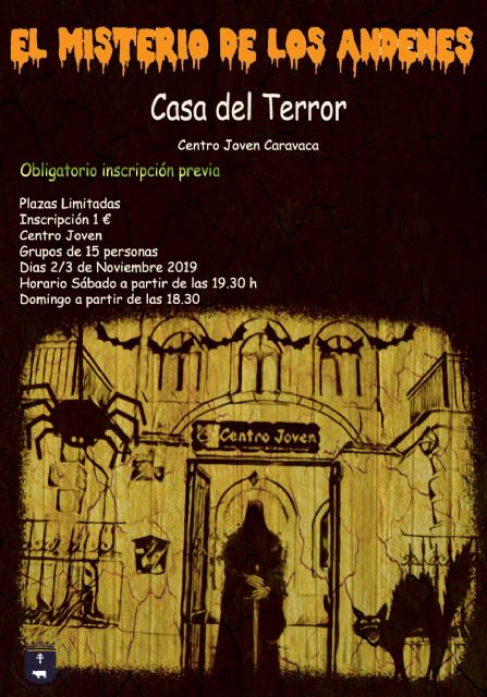 El Centro Joven Caravaca se convierte los días 2 y 3 de noviembre en una Casa del Terror