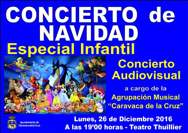 La Banda de Caravaca ofrece el lunes un concierto basado en películas infantiles