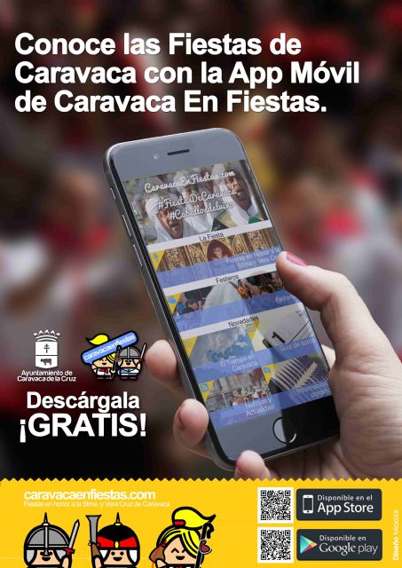 Disponible para IOS y Android la aplicación móvil de las fiestas patronales de  Caravaca