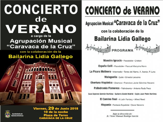 La Agrupación Musical 'Caravaca de la Cruz' ofrece el Concierto de Verano este viernes en la Plaza de Toros