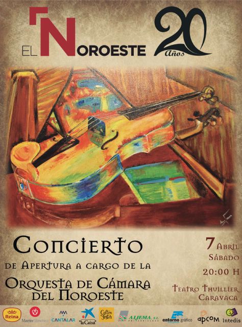 La Orquesta de Cámara del Noroeste ofrece un concierto el sábado 7 de abril en el teatro Thuillier de Caravaca