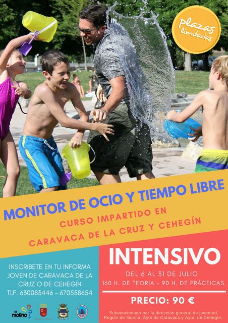 Los ayuntamientos Caravaca y Cehegín ofertan un curso para obtener la titulación oficial de Monitor de Ocio y Tiempo Libre